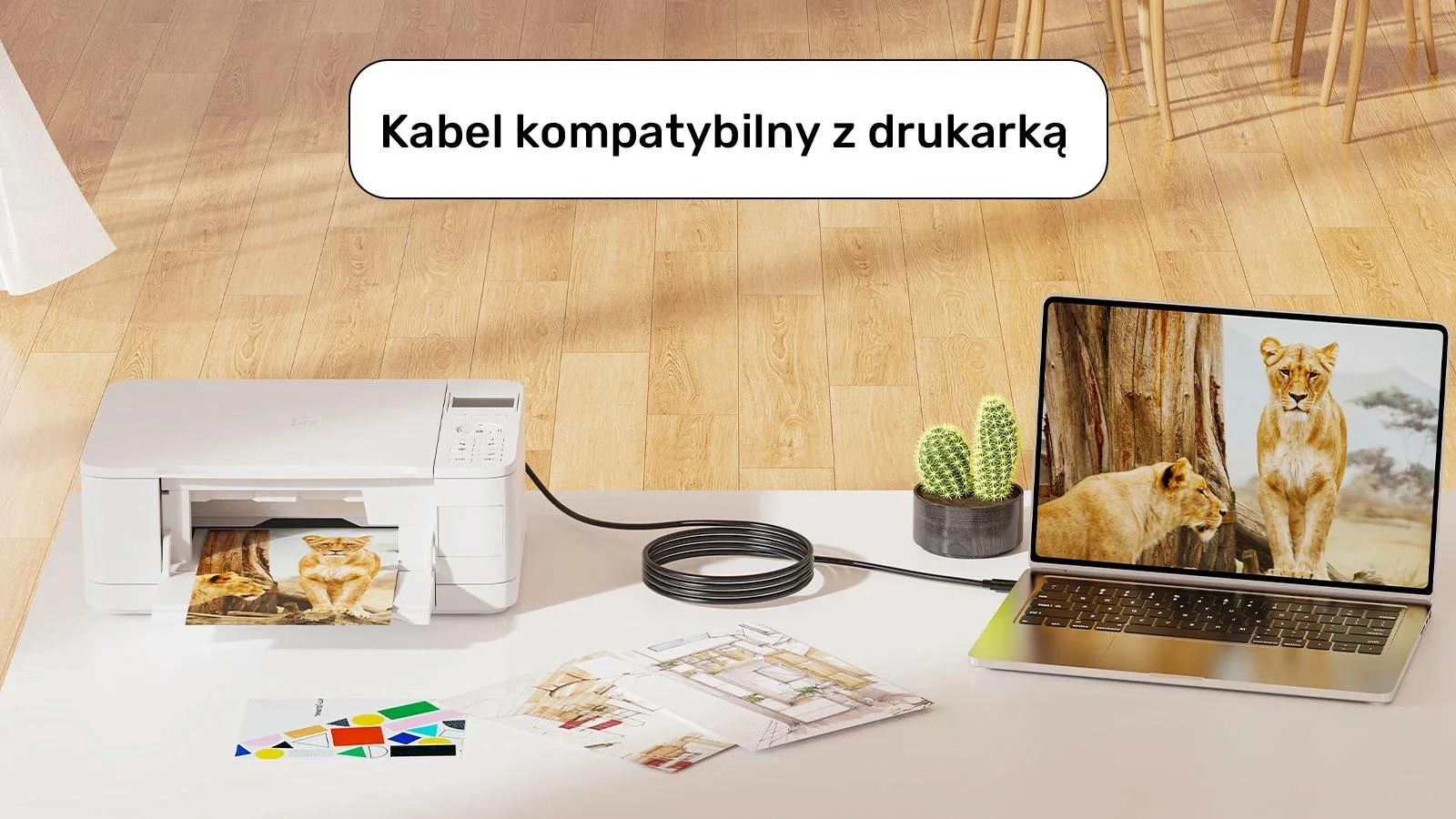 Kabel do drukarki Unitek USB C na USB B 2.0 czarny 2m
