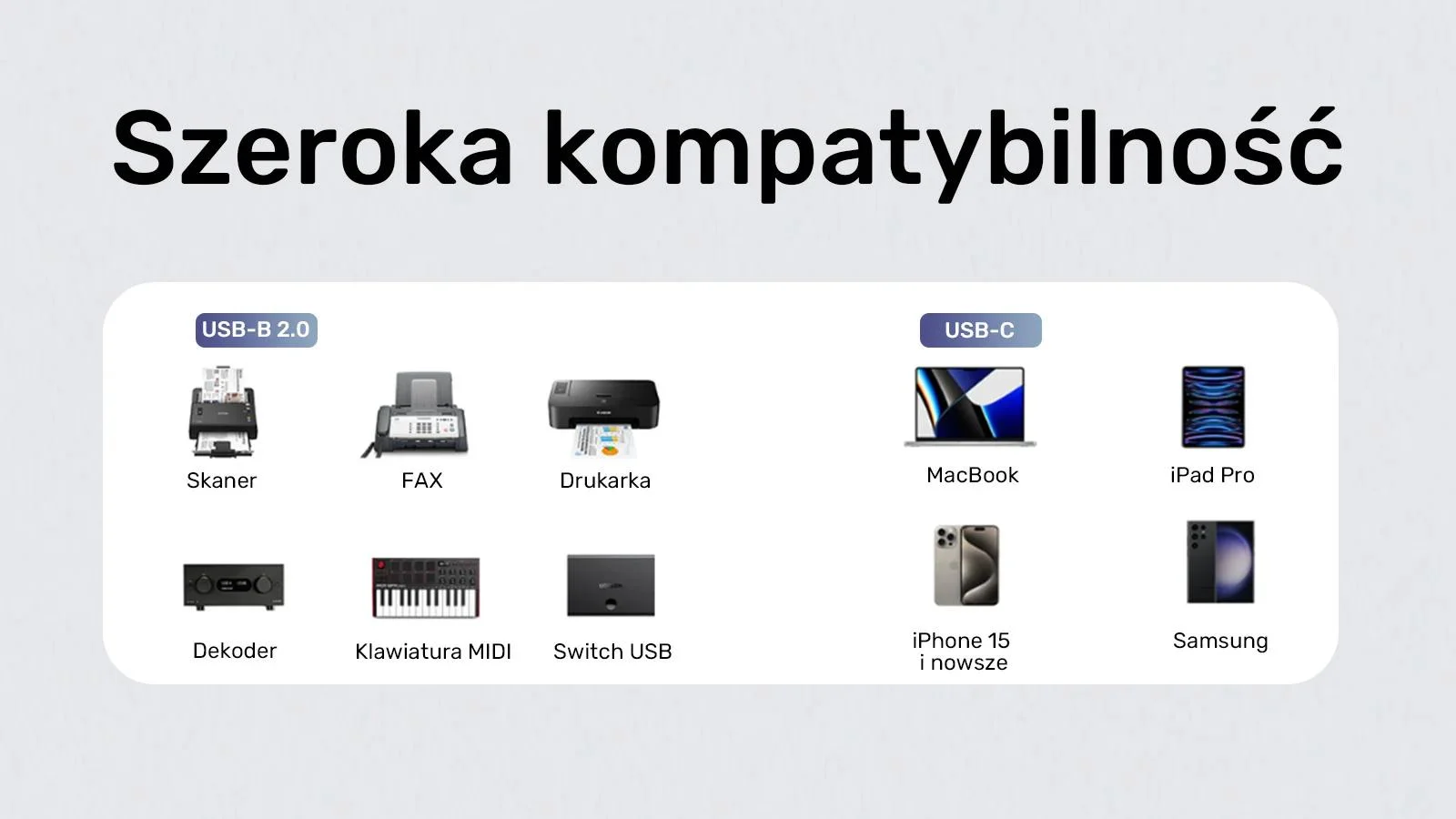 Kabel do drukarki Unitek USB C na USB B 2.0 czarny 5m