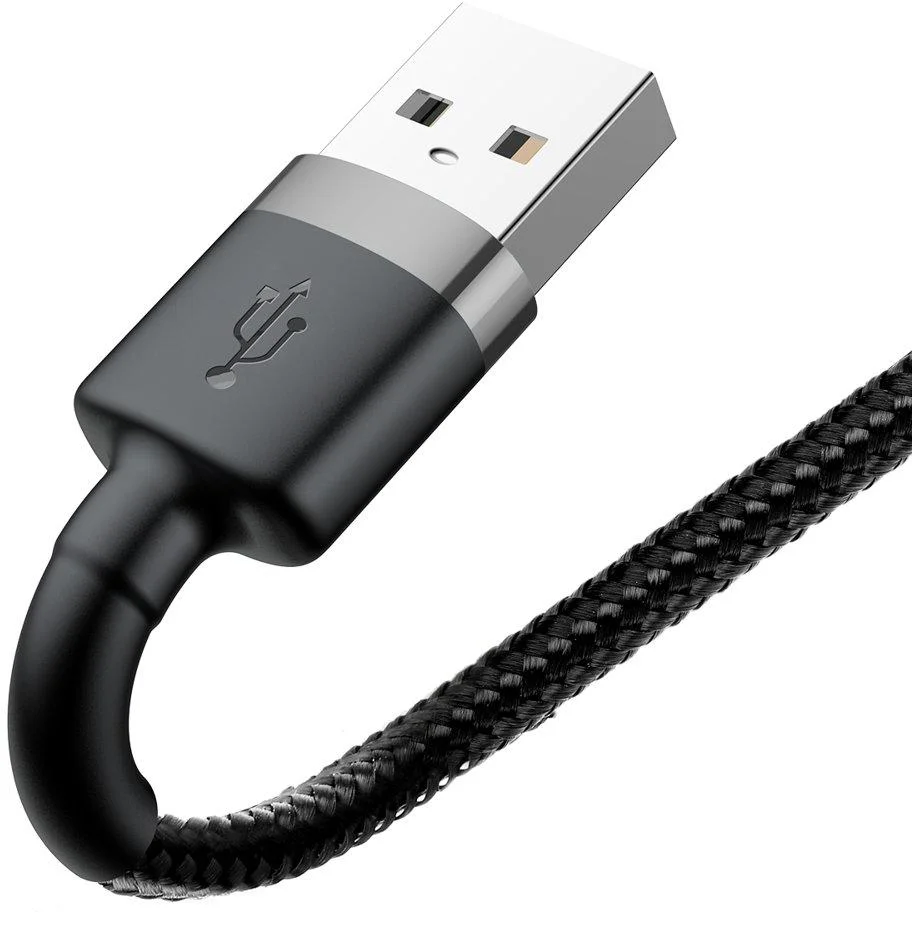Baseus Cafule Cable – nylonowy kabel USB / Lightning QC 3.0 2.4 A 0,5 m z odciążnikami naprężeń