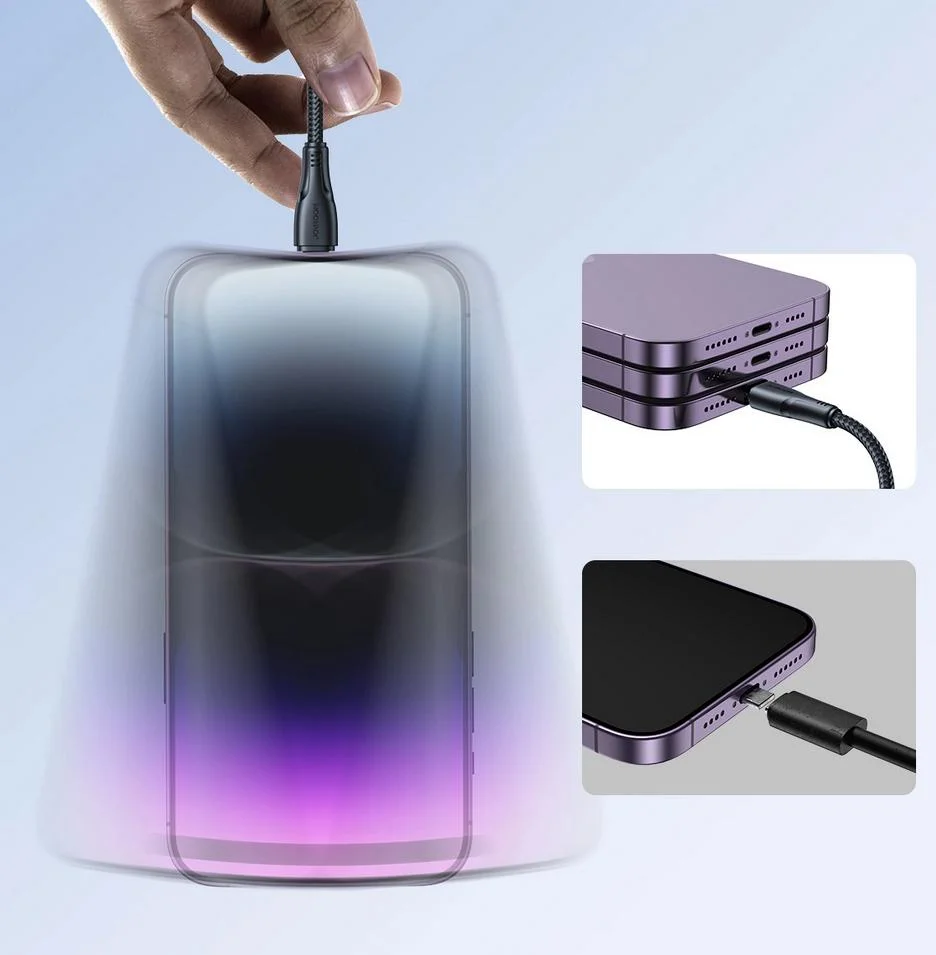 Kabel USB-A / Lightning Joyroom S-UL012A11 120cm 2.4A w oplocie czarny