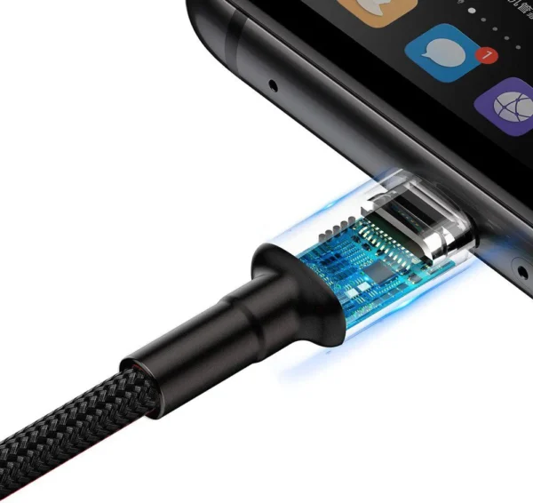 kabel usb a usb c baseus cafule catklf pg1 100cm supercharge 99ebcfffc1484b5aa66893137a3f6825