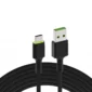 kabel usb a usb c green cell ray 200cm zielony led quick cha cf04d8b3e79e41faa9de01bd60db00ab