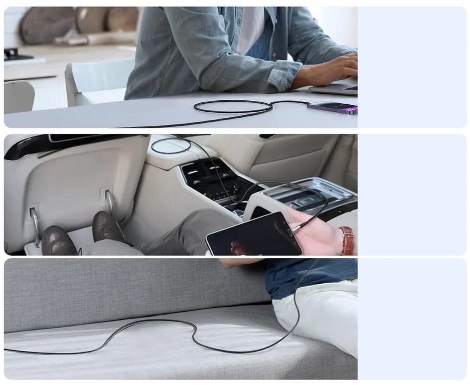 Kabel USB-C / Lightning Joyroom Star-Light Series SA27-CL3 120cm 30W w oplocie czarny