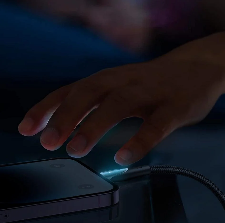 Kabel USB-C / Lightning w oplocie Joyroom Star-Light Series SA27-CL3 - komfortowy wskaźnik ładowania