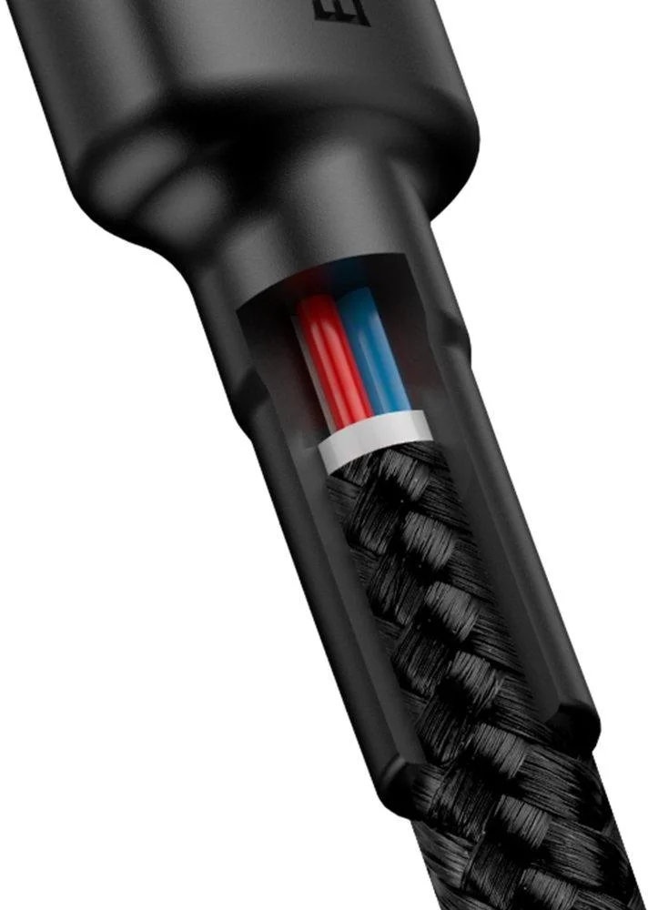 Baseus Cafule Cable USB-C PD / USB-C PD 2 m – nylonowy oplot, końcówki wzmocnione elastomerem i odporność na plątanie