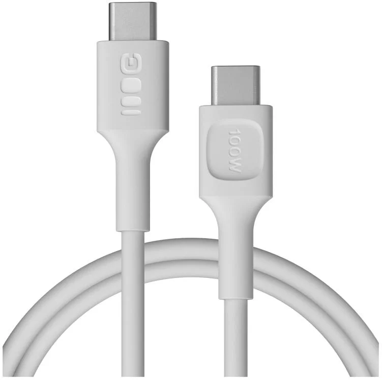 KABEL USB-C / USB-C Greencell PowerFlex 120cm PD 100W biały silikonowy - najważniejsze cechy: