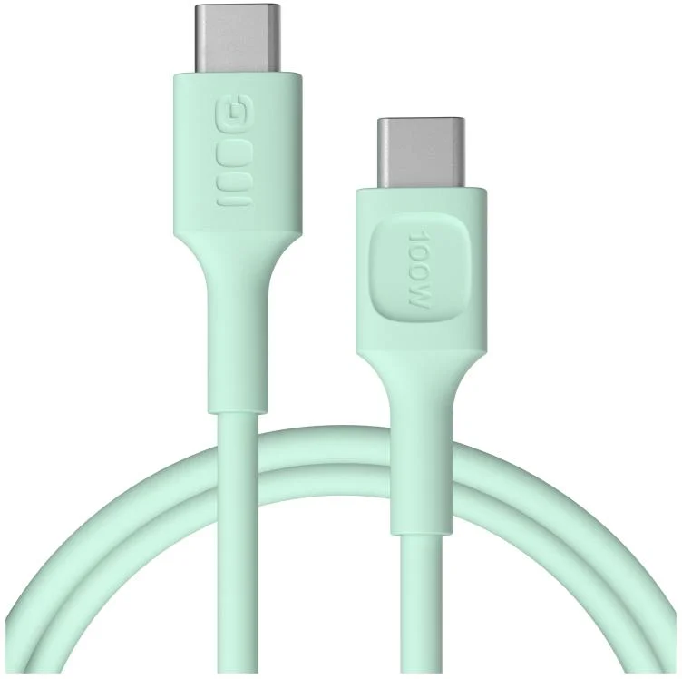 KABEL USB-C / USB-C Greencell PowerFlex 120cm PD 100W zielony silikonowy - najważniejsze cechy: