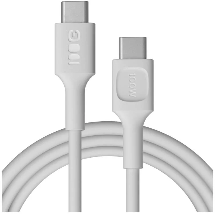 KABEL USB-C / USB-C Greencell PowerFlex 200cm PD 100W biały silikonowy - najważniejsze cechy: