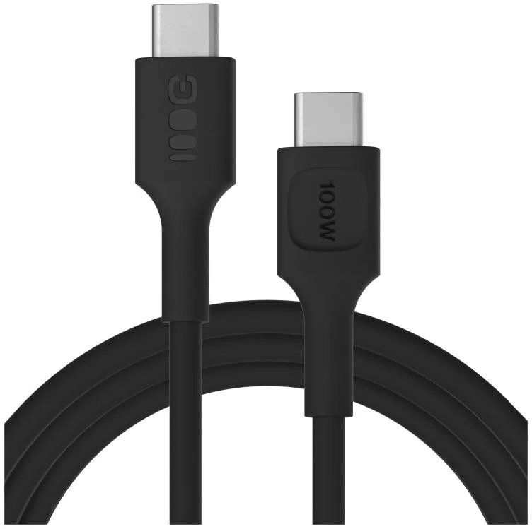 KABEL USB-C / USB-C Greencell PowerFlex 200cm PD 100W czarny silikonowy - najważniejsze cechy: