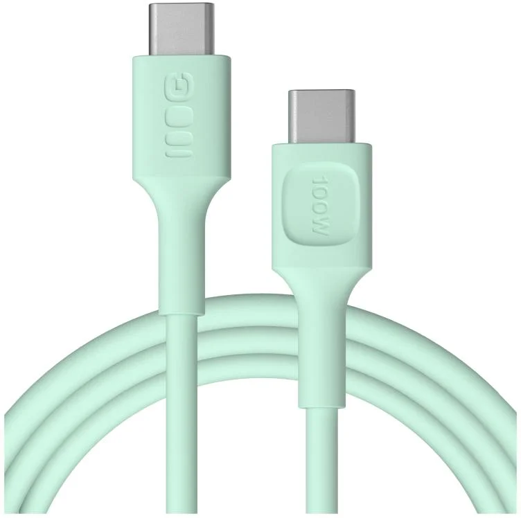 KABEL USB-C / USB-C Greencell PowerFlex 200cm PD 100W zielony silikonowy - najważniejsze cechy:
