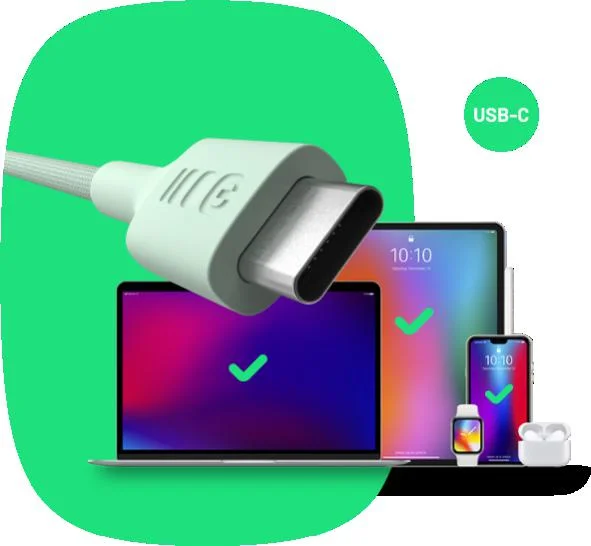 Uniwersalny przewód USB-C. Kompatybilny z większością urządzeń.