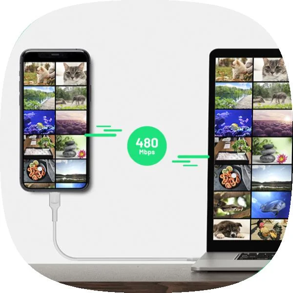 Transfer danych do 480 Mbps. Mniej czekania, więcej działania.