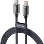 kabel usb c usb c voltage purecrystal 100w pd 100cm czarny 4f804fed3c944d2c8bbad43be1ac3b23