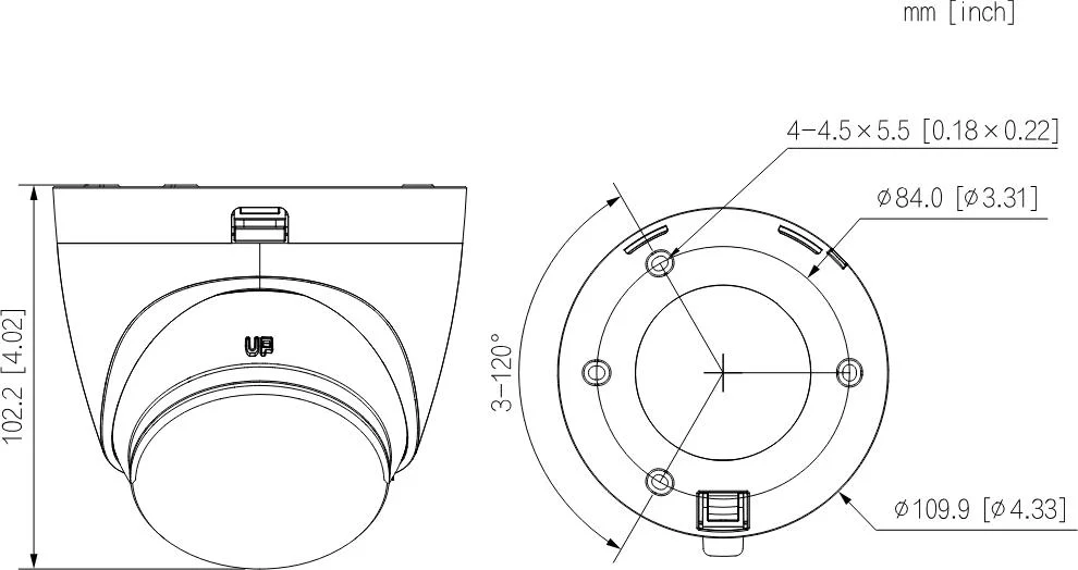 Kamera 4W1 Dahua HAC-HDW1549X-A-PRO-0280B-DIP
