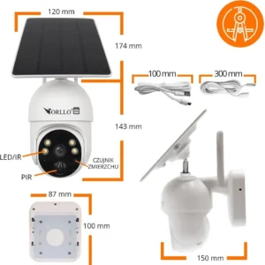 kamera ip bezprzewodowa 4g lte obrotowa z panelem solarnym o 2fc19965eb2844aebfae07843b7bcca8