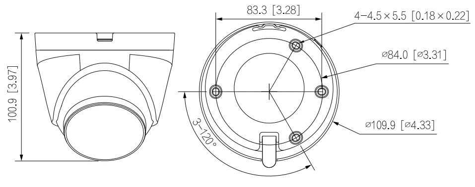 Kamera IP Dahua IPC-HDW1239V-A-IL-0280B