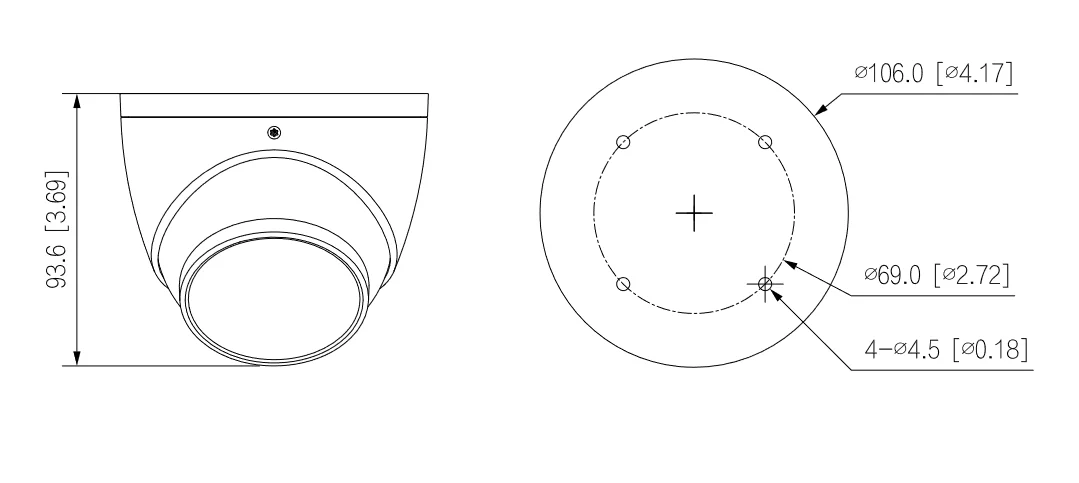 Kamera IP Dahua IPC-HDW3842EM-S-0280B-BLACK