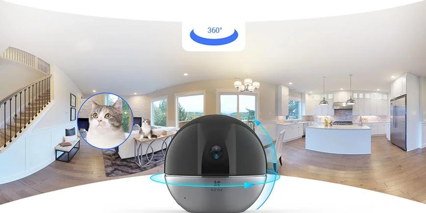 EZVIZ E6 3K Home Kit - wewnętrzna kamera monitorująca IP z szerokim kątem widzenia 360° i o rozdzielczości 3K