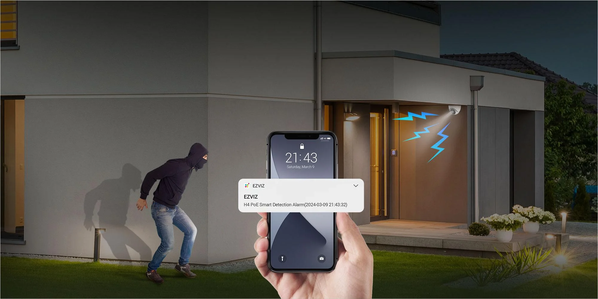 Regulowany alarm dźwiękowy i świetlny