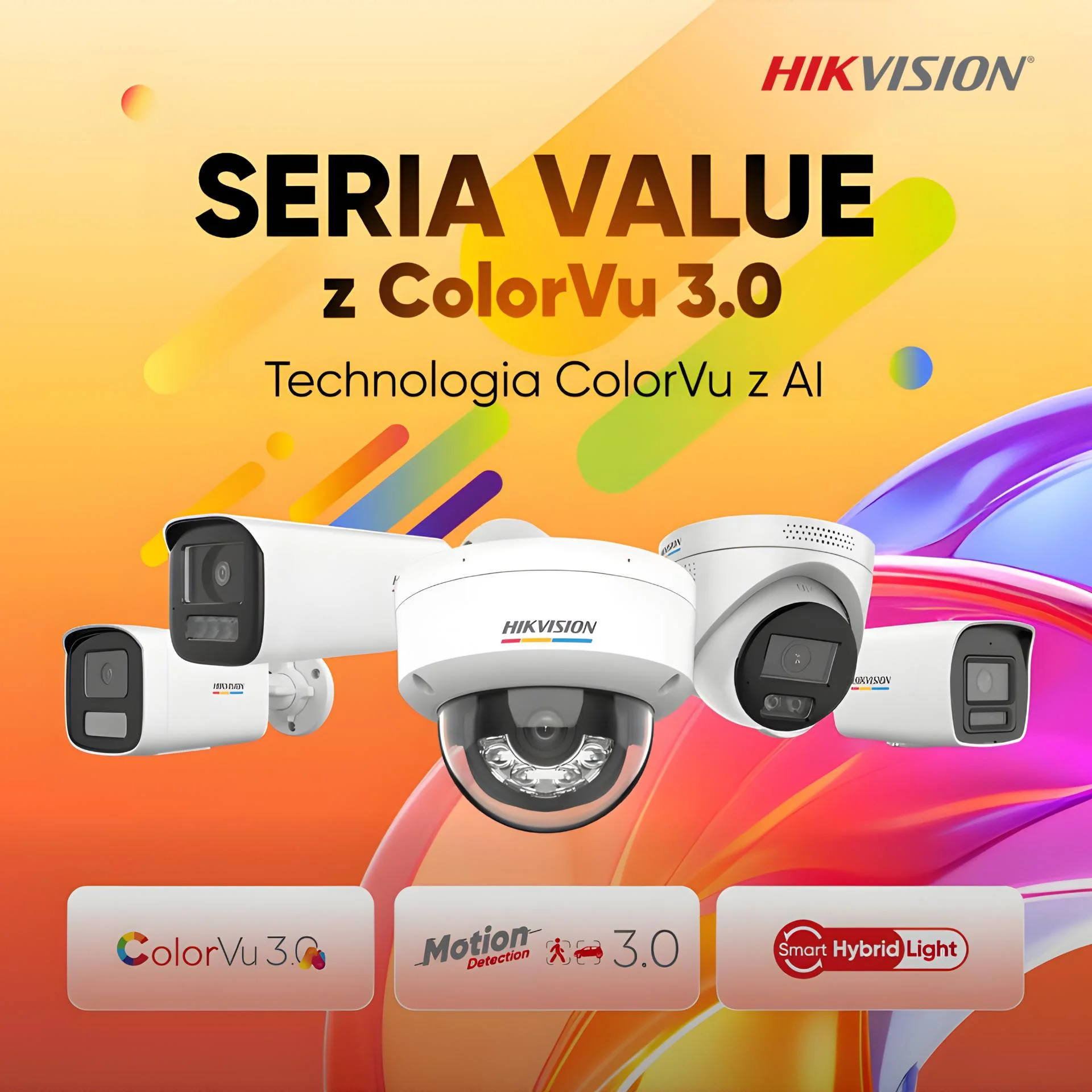 Seria kamer Hikvision Value — ColorVu 3.0, Motion Detection 3.0 i Smart Hybrid Light