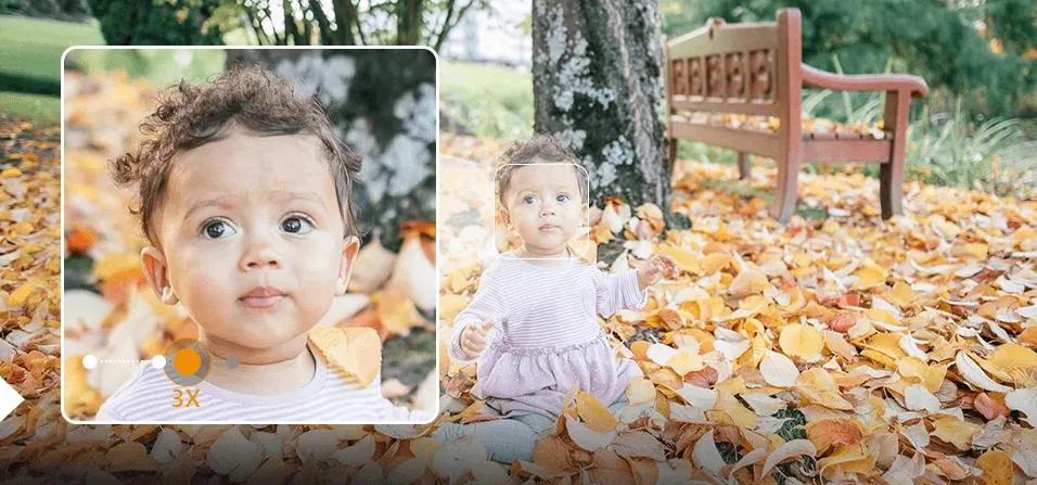 Szczegóły z bliska, szeroki zasięg - 8x zoom cyfrowy