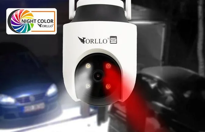 Tryb nocny w kolorze i IR – doskonała widoczność po zmroku