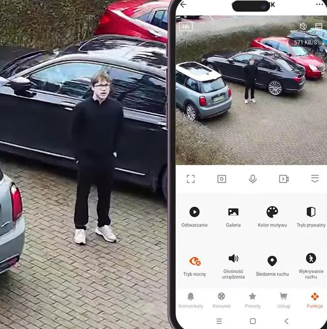 Funkcja śledzenia ruchu – automatyczna reakcja na intruzów