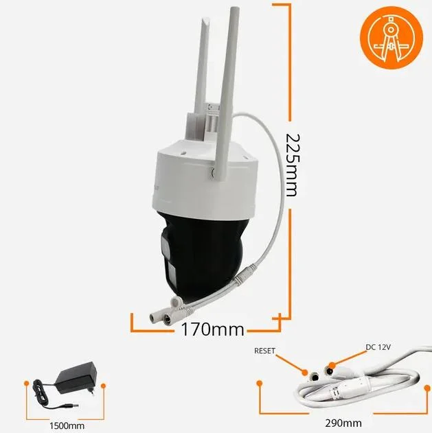 Kamera IP ORLLO Z17 Ultra 4K zewnętrzna obrotowa GSM na kartę SIM