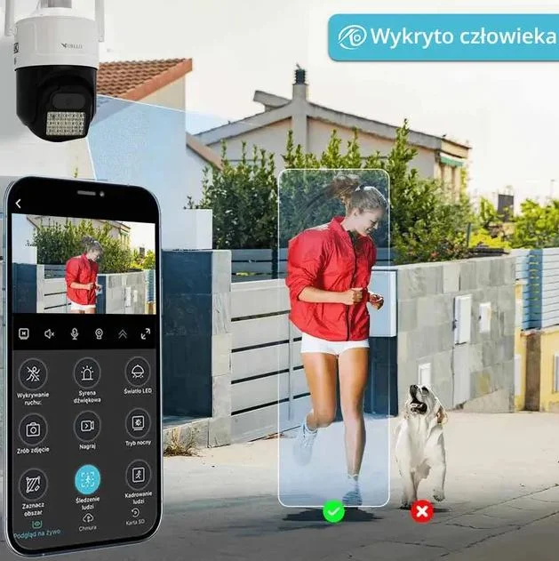 Inteligentna Kamera Obrotowa AI na Kartę SIM z Powiadomieniami Alarmowymi