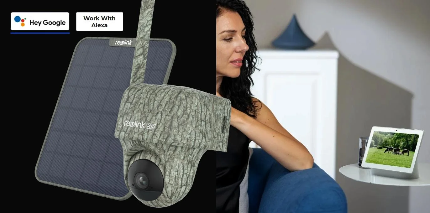 Sterowanie kamerą obserwacyjną IP Reolink GO Series G450 bez użycia rąk dzięki Google Assistant i Amazon Alexa