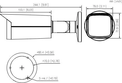 Kamera IP Termowizyjna Wisualarm HY-FT431LDP-TD1F4-MB