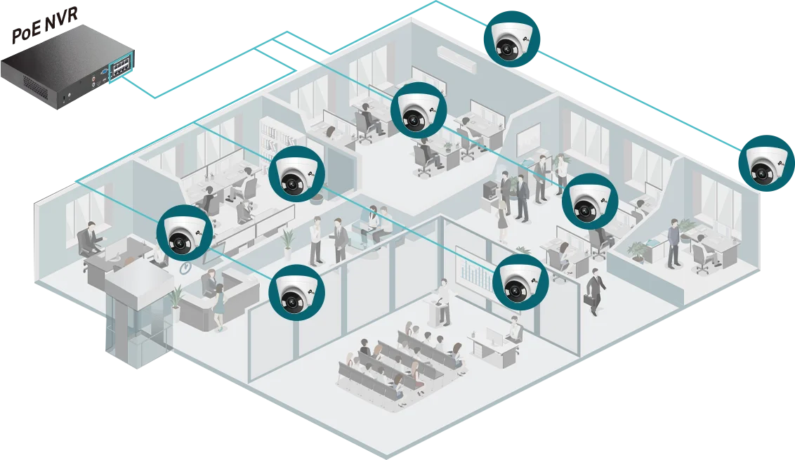 Kamera sieciowa IP typu Turret 5MPx H.265+ IK10 IP67 TP-Link VIGI C450 (2.8mm) z połączeniem PoE (Plug&Play)