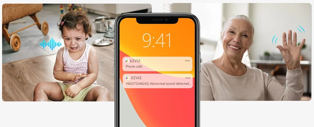 Inteligentna kamera domowa IP EZVIZ H6 3K Wi-Fi 360° - wymarzona niania elektroniczna: towarzysz dziecku niezależnie od dzielącej Was odległości!