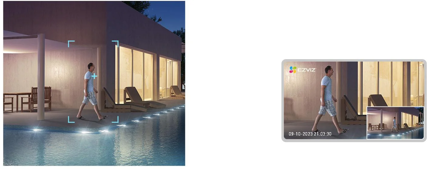 Obrotowa kamera monitorująca Wi-Fi EZVIZ CS-C8c 2K+ 4MPx 360° - inteligentne oko, które wychwytuje, przybliża i śledzi