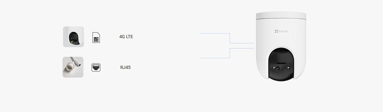 Obrotowa kamera monitorująca 4G 2K 3MPx EZVIZ CS-H8c - jakościowa ochrona bez względu na dostęp do sieci Wi-Fi