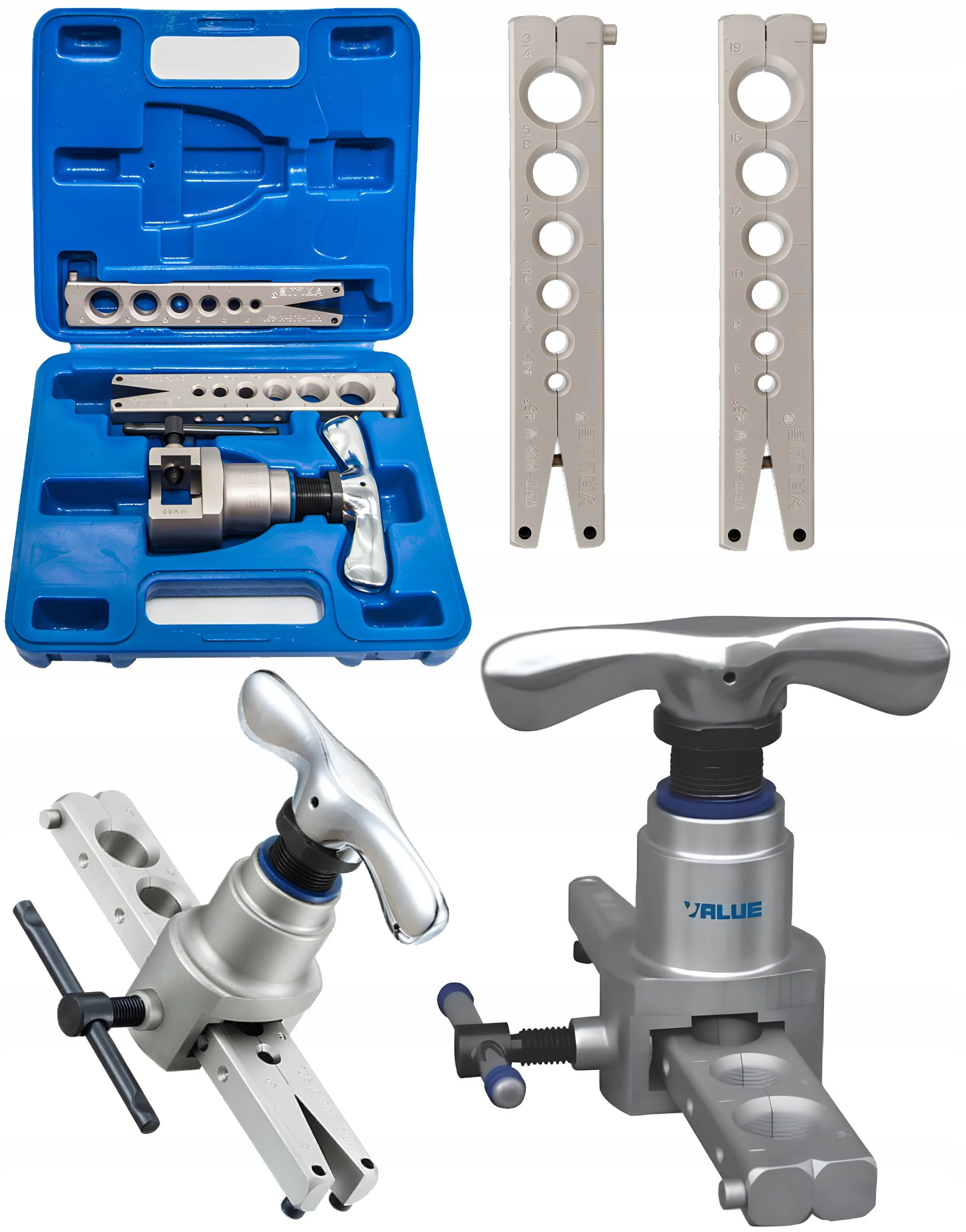 Kielicharka calowo-metryczna VALUE VFT-808-MI - opis i przeznaczenie ręcznej kielicharki do rur miedzianych i aluminiowych: