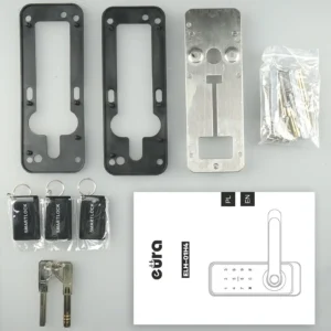 klamka z kontrolerem dostepu eura elh 01h4 silver 835e82d8bdc0448abd49903622ddd8cf