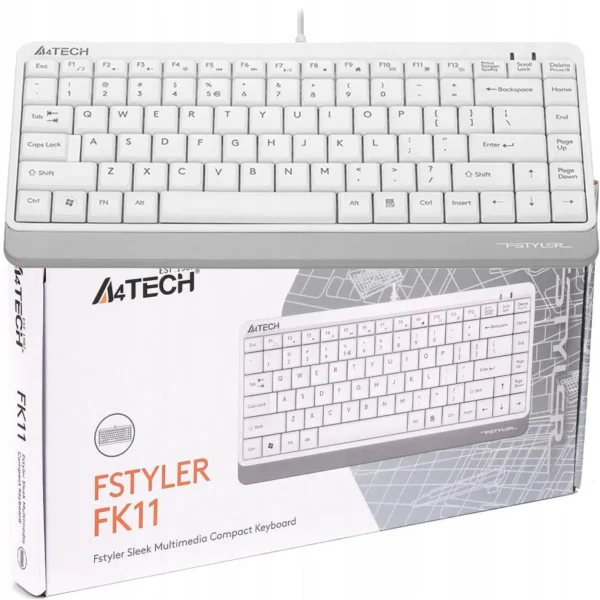 klawiatura przewodowa a4tech fstyler fk11 biay 58327aeca0a24b6888fd90f85293b423