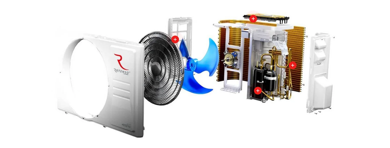 Klimatyzacja Rotenso Ukura U50X 5,3kW WiFi 4D - SkyR: systemy nowoczesnej technologii, sterowanie poprzez DC Inverter