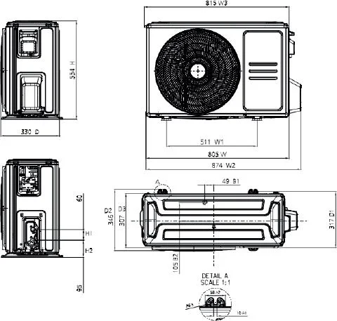 Klimatyzator Split, Pompa ciepła powietrze - powietrze Noxa Cool SCO-50B-1C