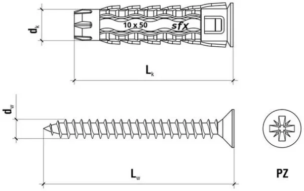 koek uniwersalny 10x5070 wkret z bem stozkowym karton sfxp 1 642e2d12c0bf450695797a9424387abf