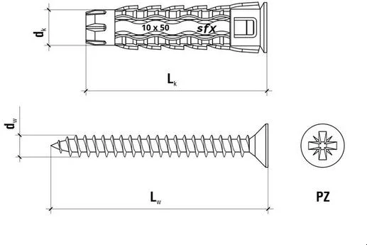 koek uniwersalny 6x3040 wkret z bem stozkowym karton sfxp 06 b44495b3d4ef4febacbfceb62c1ec075