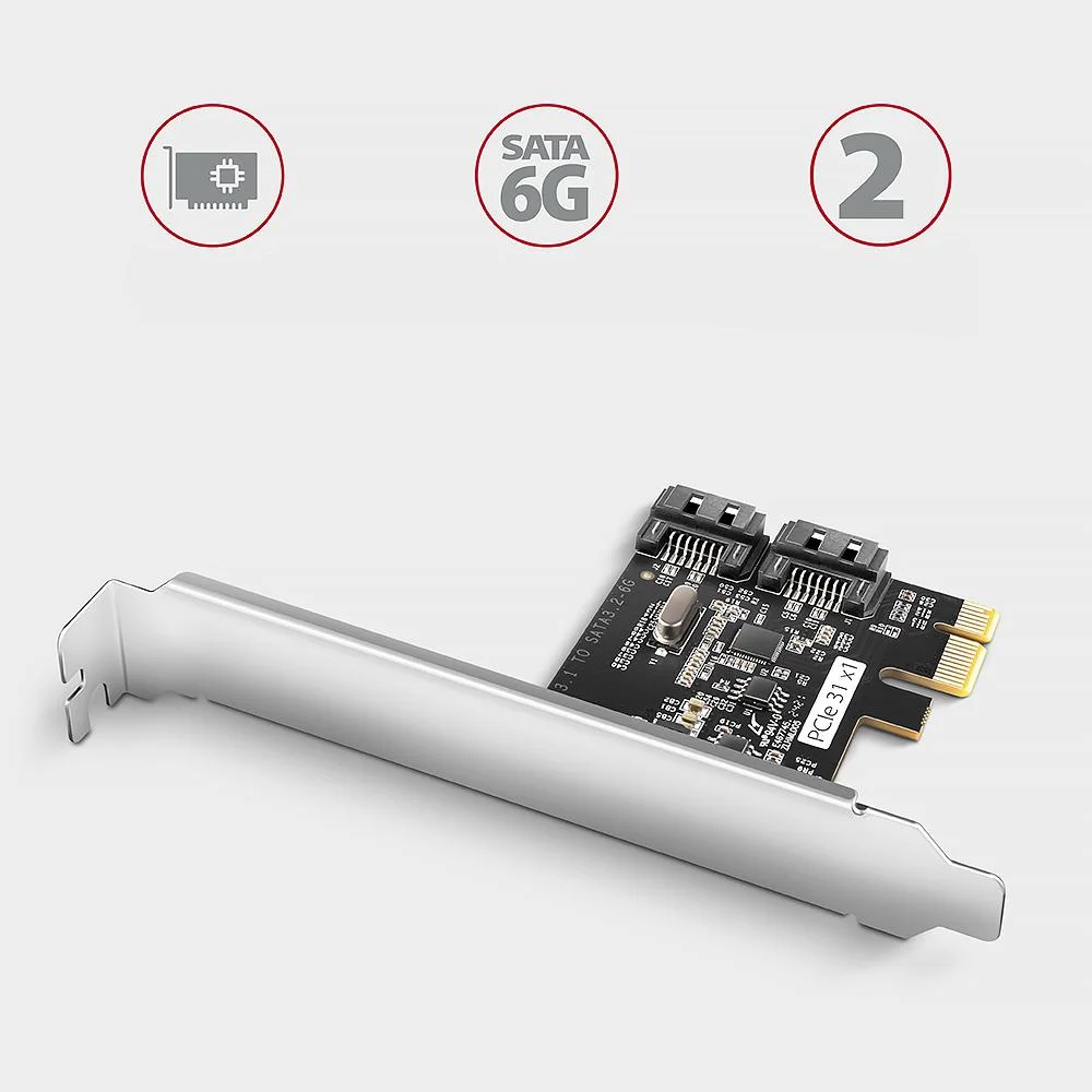 Dwukanałowy kontroler Axagon PCES-SJ2 PCIe SATA III PCI-Express 6G - pozostałe informacje: