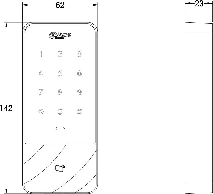KONTROLER DOSTĘPU DAHUA ASI1201E-D