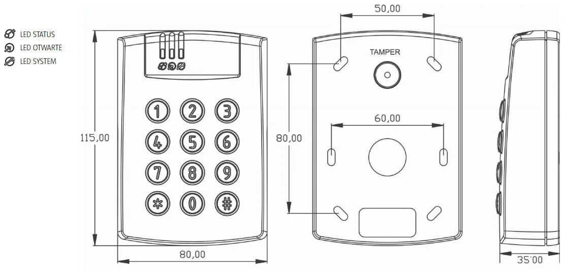 WIDOK ORAZ SPOSÓB MONTAŻU