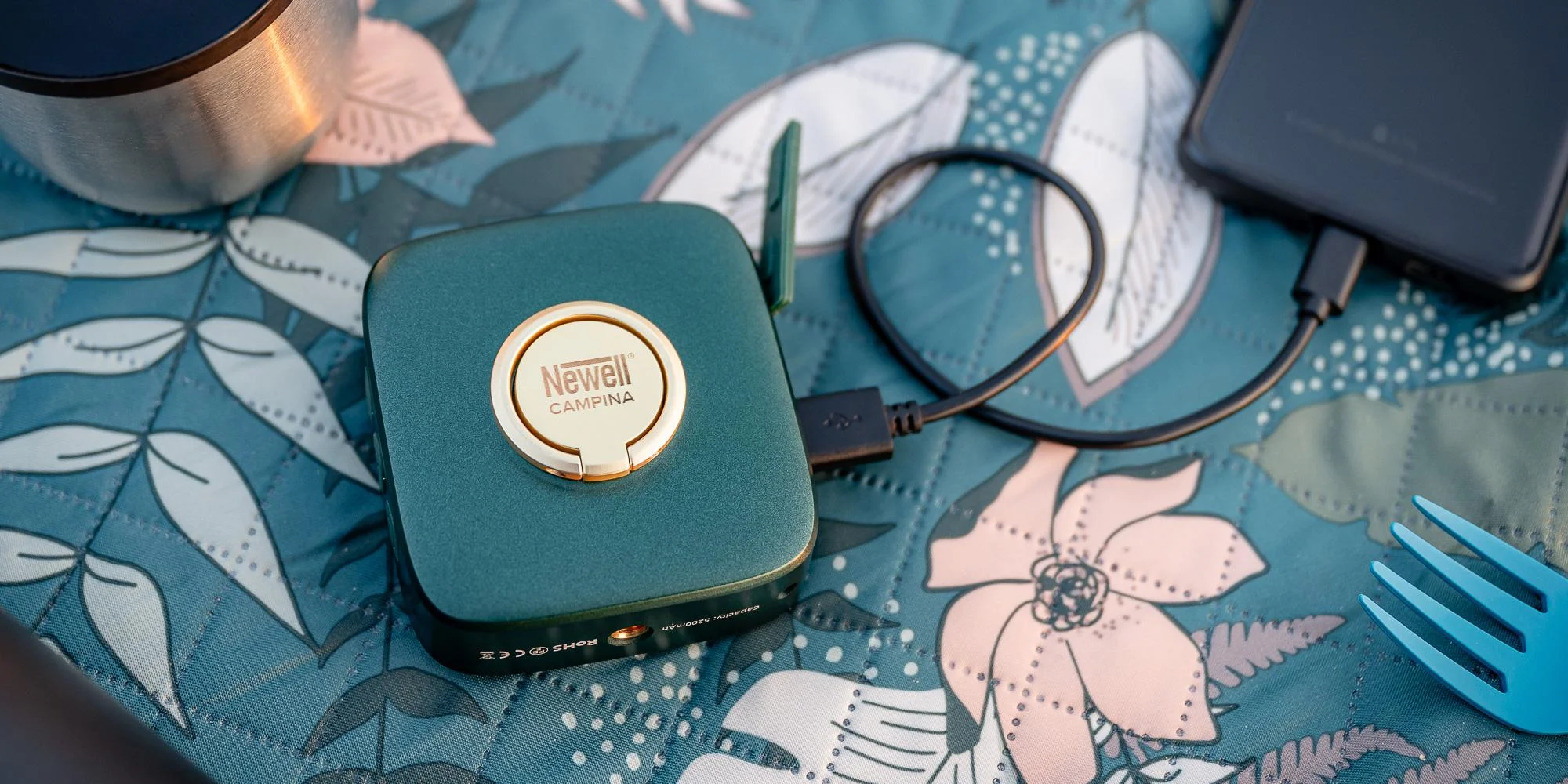 Lampa LED Newell Campina - zielona