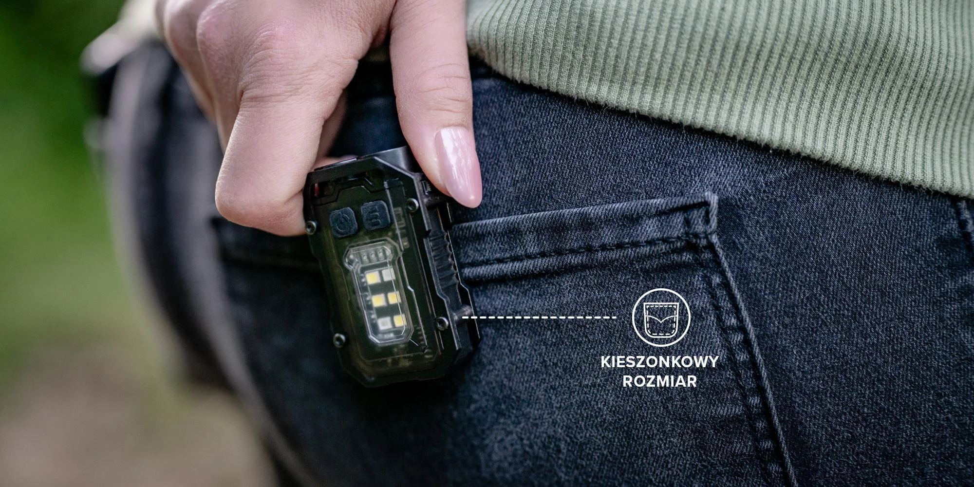 Latarka LED Newell EDC Nyks Solid - biała