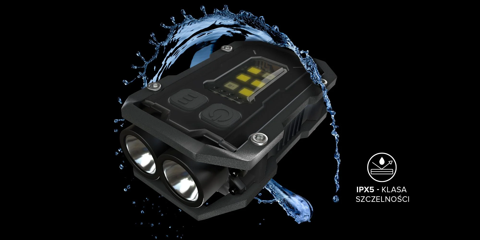 Latarka LED Newell EDC Nyks Solid - biała