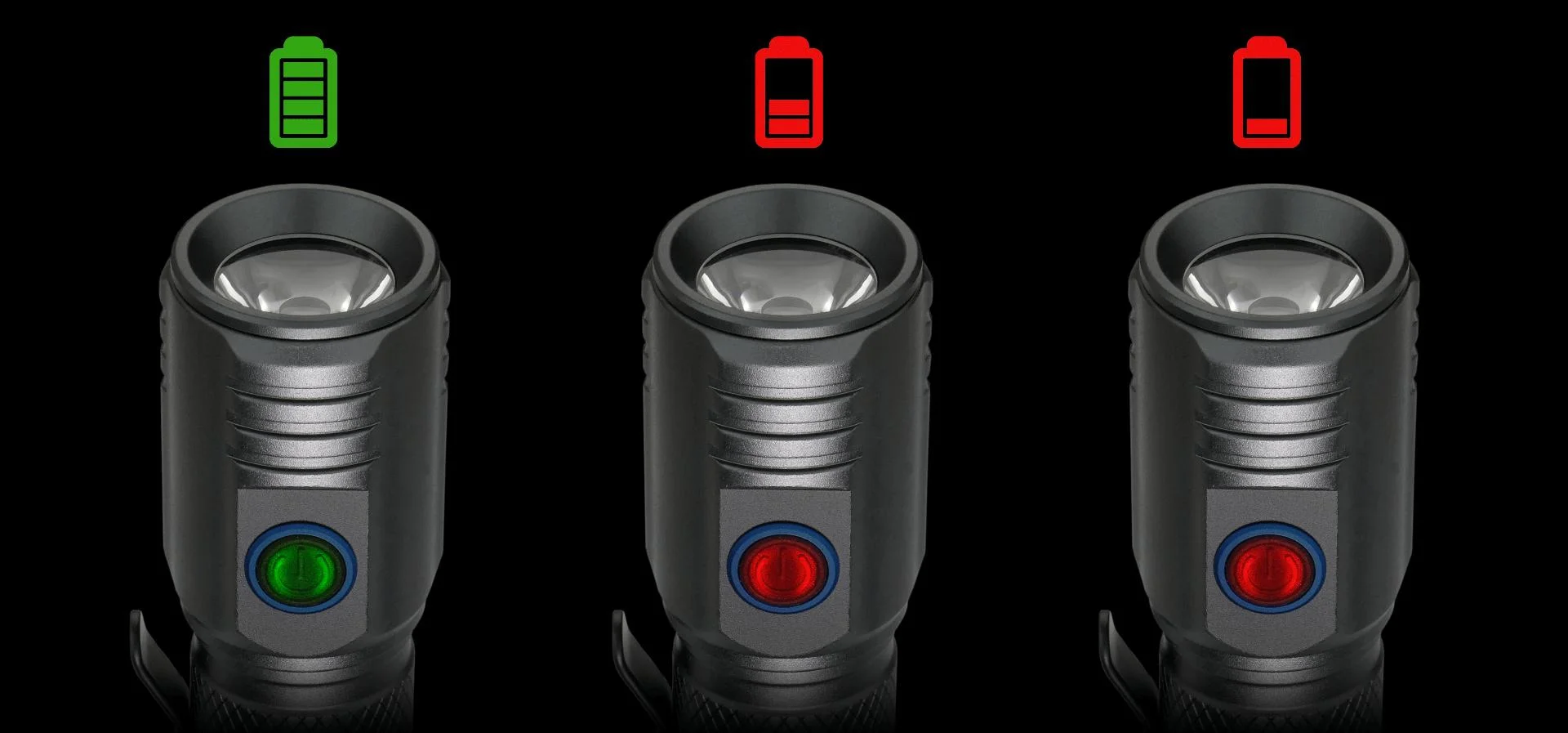 Latarka ręczna everActive FL-2000R - zasilanie akumulatorowe, 2200 mAh i zintegrowany port USB-C