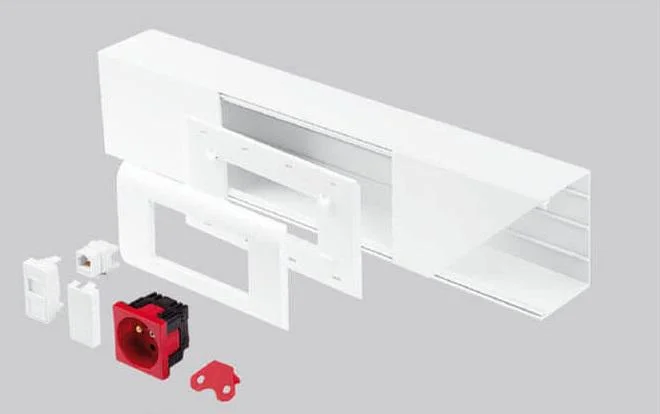 Listwa elektroinstalacyjna kpl. BIAŁY LS 90x40 2m (PACZKA 8szt.)